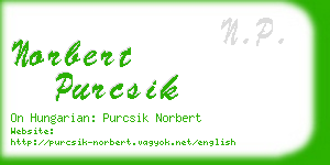 norbert purcsik business card